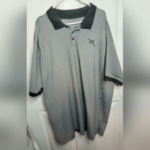 Rocawear Gray Polo Shirt with Two-Tone Collar and Relaxed Fit